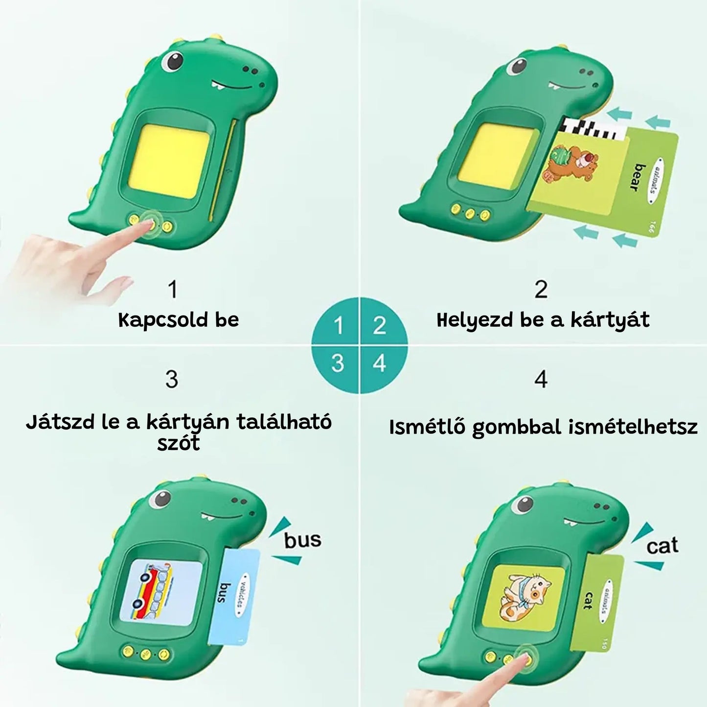 TalkyCard™ BeszédStart Angol Tanulókártyák – Játékos angoltanulás gyerekeknek